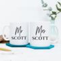 Mr And Mrs Personalised Mugs, thumbnail 1 of 2