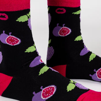 Bamboo Socks | Grape Socks | Fig Socks | Fruit Socks | Food Socks, 3 of 5