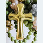 Gold Foil Cross Balloon For Christening Baptisms, thumbnail 1 of 2
