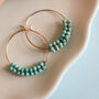 Faceted Turquoise Hoop Earrings, thumbnail 4 of 6