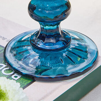 Fleur De Lys Blue Embossed Wine Glass, 4 of 4