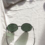 Oversized Round Circle Wire Frame Sunglasses, thumbnail 2 of 6