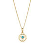 Throat Chakra Turquoise Gold Vermeil Necklace, thumbnail 2 of 10