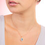 Luscious Blue Topaz 18k Rose Gold Plated Necklace, thumbnail 2 of 4