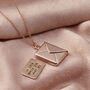 Personalised Gold Message Envelope Necklace, thumbnail 2 of 6