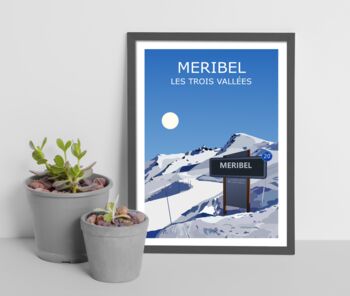 Meribel Three Valleys Ski Resort Art Print, 2 of 3