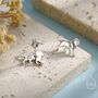 Sterling Silver Lion Stud Earrings, thumbnail 4 of 12