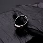 Engravable Silver Black Onyx Signet Ring, thumbnail 2 of 11