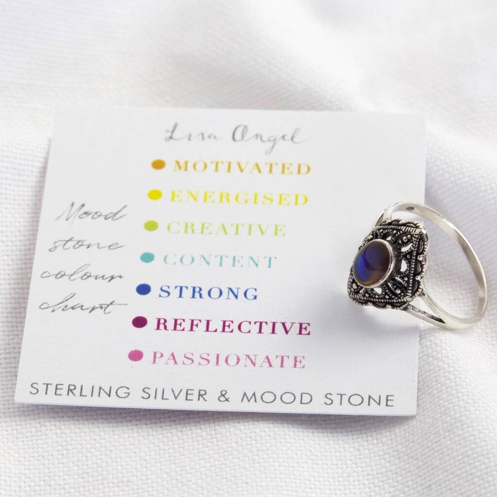 Sterling Silver Vintage Style Mood Stone Ring By Lisa Angel ...