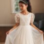 Josephine In Ivory White Flower Girl Or Communion Dress, thumbnail 6 of 7