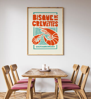 Kitchen Print French Prawns Bisque De Crevettes, 4 of 4