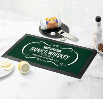 Personalised Vintage Whiskey Bar Mat, 3 of 4