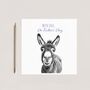 Funny Donkey Animal Hand Drawn Father’s Day Card For Dad, thumbnail 3 of 6