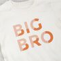 Orange Block Big Bro Lil Bro T Shirt Set, thumbnail 3 of 6