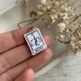 Ceramic Justice Tarot Card Tiny Clay Charm Necklace, thumbnail 8 of 8