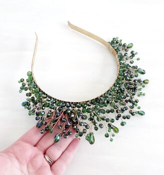 ‘Annalise’ Green Bridal Crown, 5 of 5