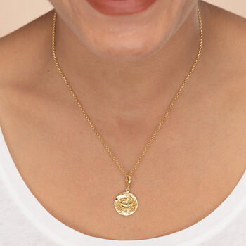 18ct Gold Cancer Zodiac Charm Necklace, 4 of 7