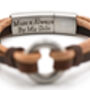 Personalised Memorial Tan Leather Remembrance Urn Bracelet, thumbnail 2 of 8