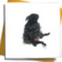 Black Pug 'Happy Howlidays ' Christmas Card, thumbnail 1 of 5