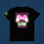 Gamer Personalised Glow In The Dark T Shirt, thumbnail 5 of 6