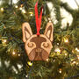 French Bulldog Dog Wooden Christmas Decoration, thumbnail 3 of 7