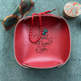 Personalised Genuine Leather Tray And Keyring, thumbnail 4 of 10