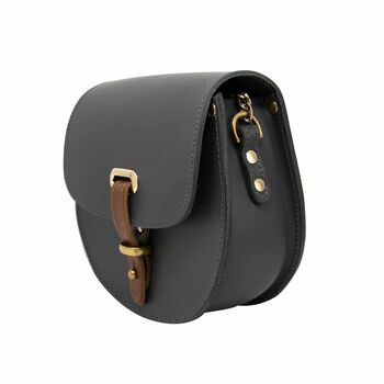 Mini Handmade Luxury Leather Saddle Bag, 8 of 9