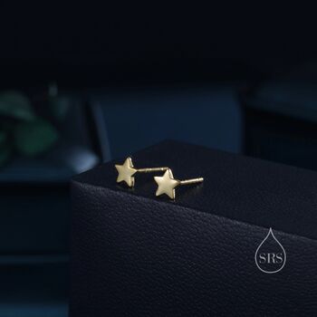 Tiny Star Stud Earrings In Sterling Silver, 4 of 12