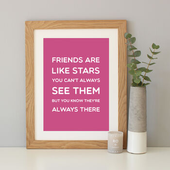 'Friends Are Like Stars' Quote Print, 4 of 12