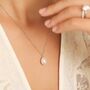 Large Pearl Pendant Necklace In Sterling Silver And Gold Vermeil, thumbnail 4 of 11