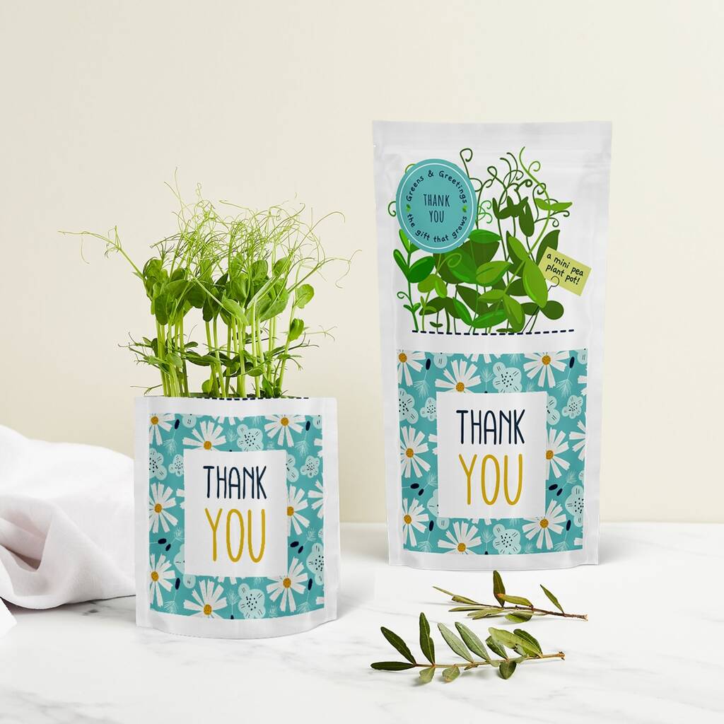 Personalised 'Thank You' Card And Microgreen Seed Gift, 1 of 9