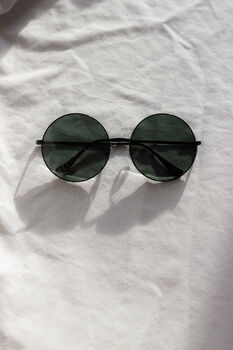 Oversized Round Circle Wire Frame Sunglasses, 6 of 6