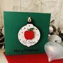 Personalised Christmas Card Wooden Teacher Decoration, thumbnail 5 of 5
