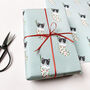 Black And White Cat Christmas Wrapping Paper, thumbnail 2 of 3