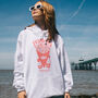 Friendchips Womens Slogan Hoodie With Chips Graphic, thumbnail 4 of 4
