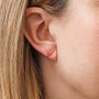 Festive Sausage Dog Christmas Stud Earrings, thumbnail 2 of 3