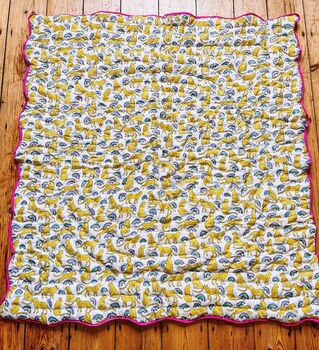 Handmade Rainbow Mini Scallop Quilt, 5 of 7