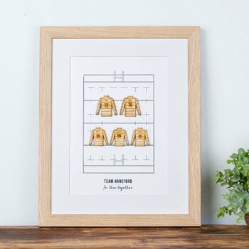 Personalised Family Rugby Squad Print, 3 of 7