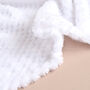 Personalised White Honeycomb Blanket For Christening, thumbnail 4 of 8