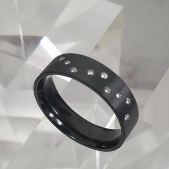 Diamond Scatter Set Zirconium Ring, 3 of 12