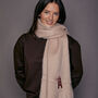 Embroidered Personalised Bow Initial Scarf, thumbnail 4 of 7