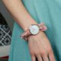 Handmade Blue Changeable Elastic Women Wristwatch, thumbnail 2 of 5