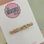 Pastel Pink, Yellow And Blue Thin Bubble Hair Clip / Y2 K Aesthetic Barrette / Colourful Resin Clip / Birthday Gift For Friend, thumbnail 4 of 5