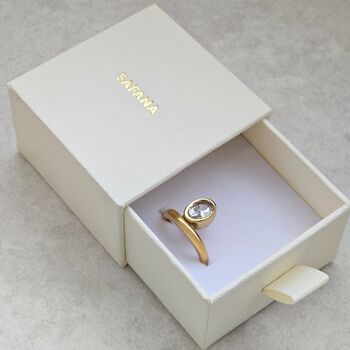 Floating Oval Diamond Ring, 5 of 9