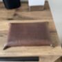 Personalised Rectangle Spanish Brown Leather Desk Tray, thumbnail 7 of 12