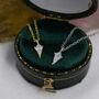 Sterling Silver Extra Tiny Rhombus Kite Cz Necklace, thumbnail 3 of 12