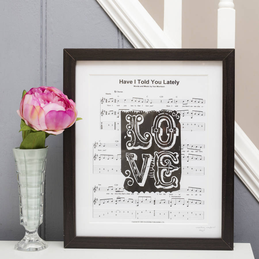Personalised Sheet Music Love Art Print, 1 of 10