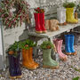 Personalised Large Welly Boots Plant Pots, thumbnail 1 of 3