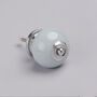 G Decor Pastel Grey White Handmade Ceramic Door Knobs, thumbnail 3 of 8