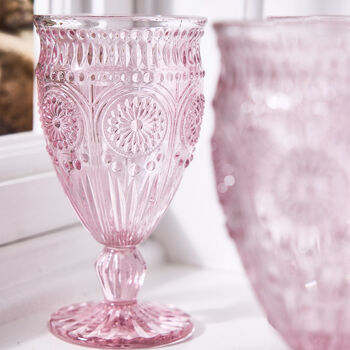 Set Of Four Armas Rose Wine Goblets, 3 of 5